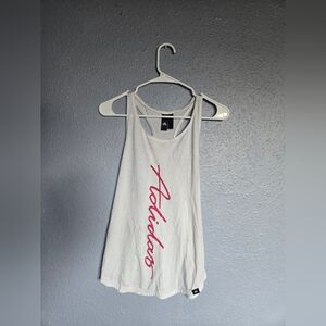 Adidas White and Red Holiday Tank Top